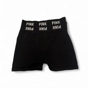 PINK Seamless High Waisted Black Shorts